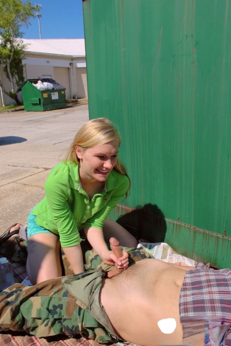 Naughty teens Raquel Roper and Jessie Young undress a dude and jack him off