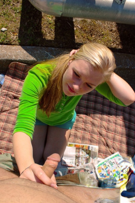 Naughty teens Raquel Roper and Jessie Young undress a dude and jack him off